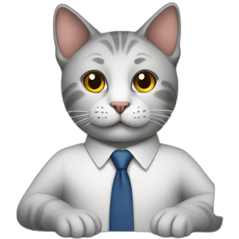 Cat office worker emoji