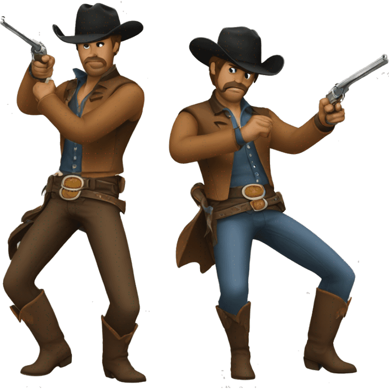 Cowboy duel emoji