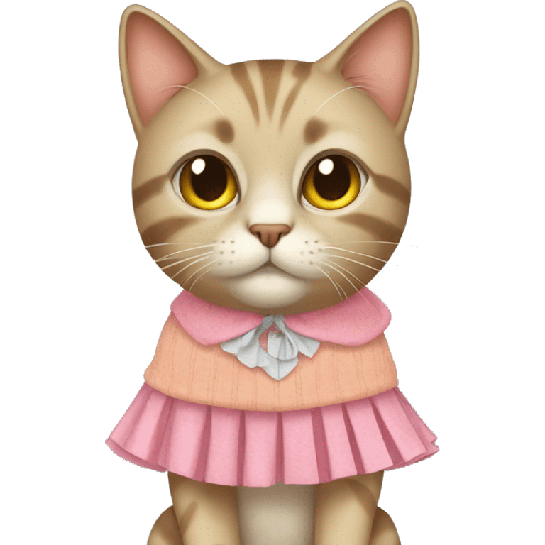 Cat with skirt and 👁️ emoji