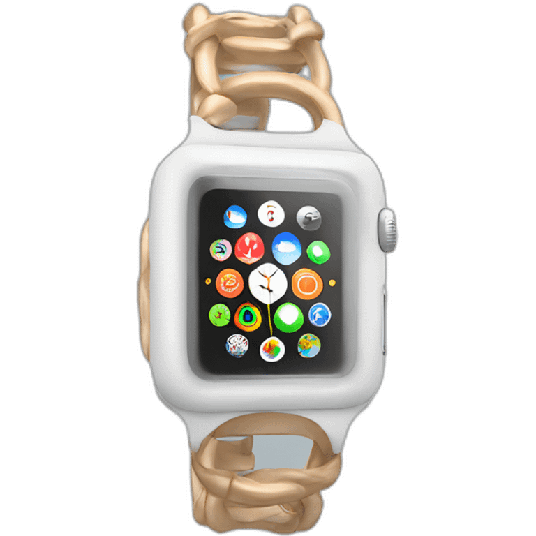 apple watch with milan loop  emoji