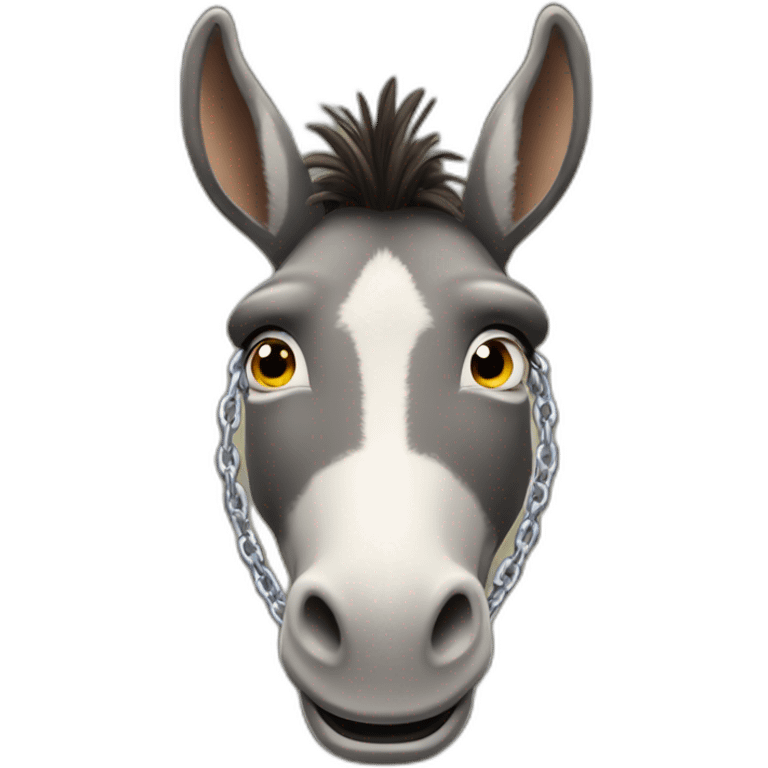 Donkey from Shrek with or chain emoji