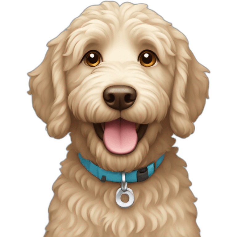 Happy labradoodle  emoji