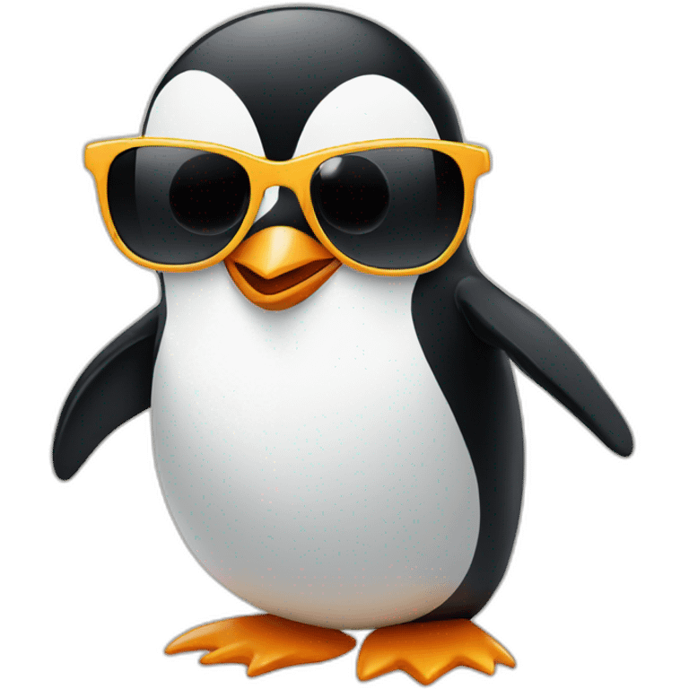 Penguin with sunglasses emoji