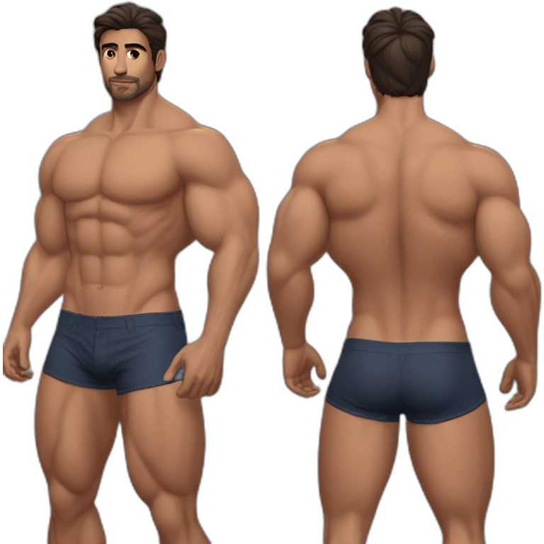 latino Muscularmale large bulge bikini realistic emoji