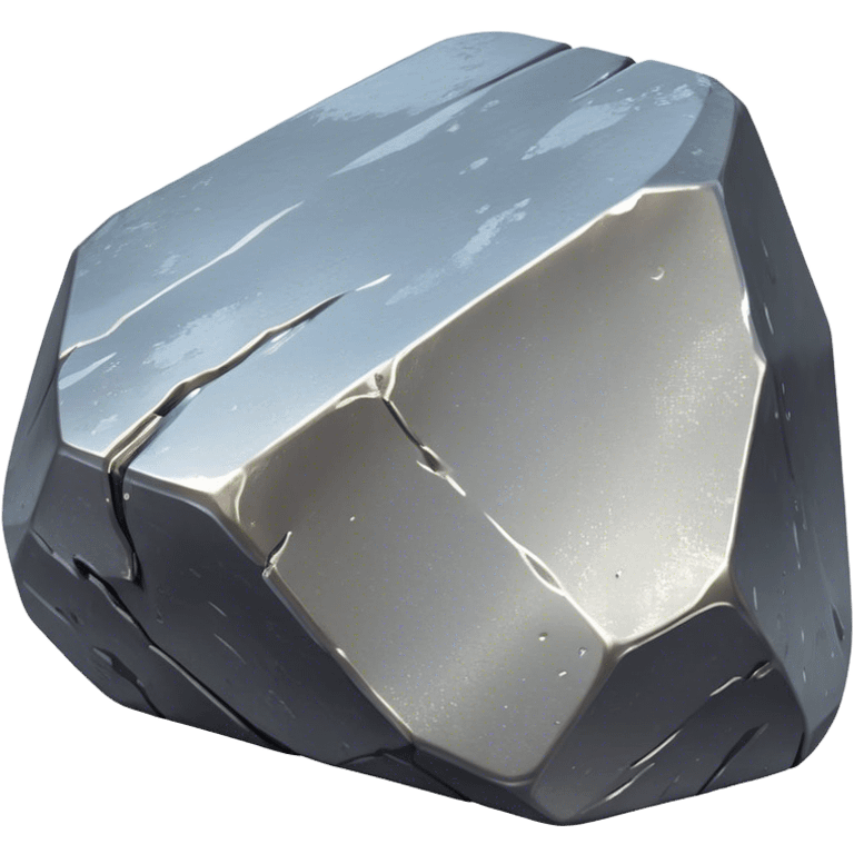 Cinematic Realistic Nickel Ore, Bright and shiny, with a rough, metallic surface reflecting light in soft, gleaming waves. The metal has a subtle luster and is both sturdy and raw in its form. Soft glowing outline, capturing the essence of durability and modern elegance in raw nickel ore. emoji