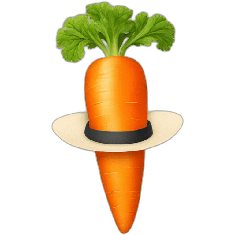 Carrot with hat emoji