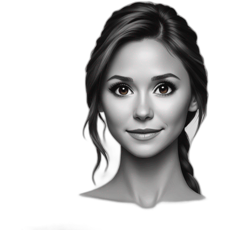 portrait Nina Dobrev high details emoji