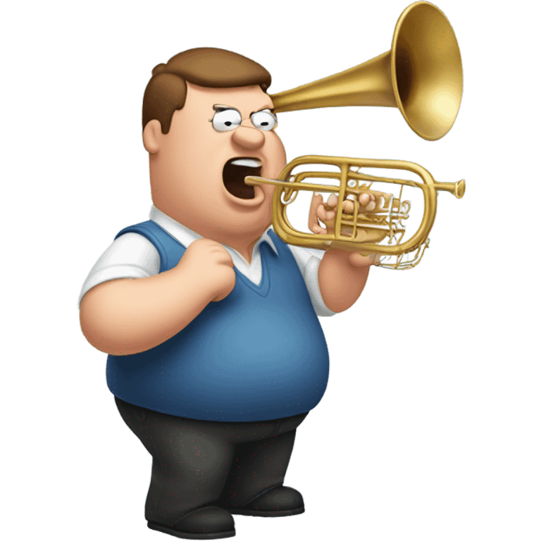 Peter griffin playing a trombone emoji