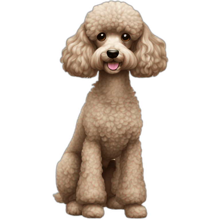 Dog Standart Poodle full body emoji