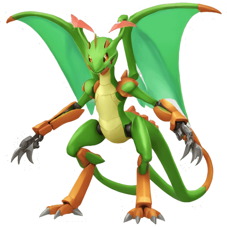 Mechanical Flygon-dragon-Charizard-raptor-Medabot-Mecha full body emoji