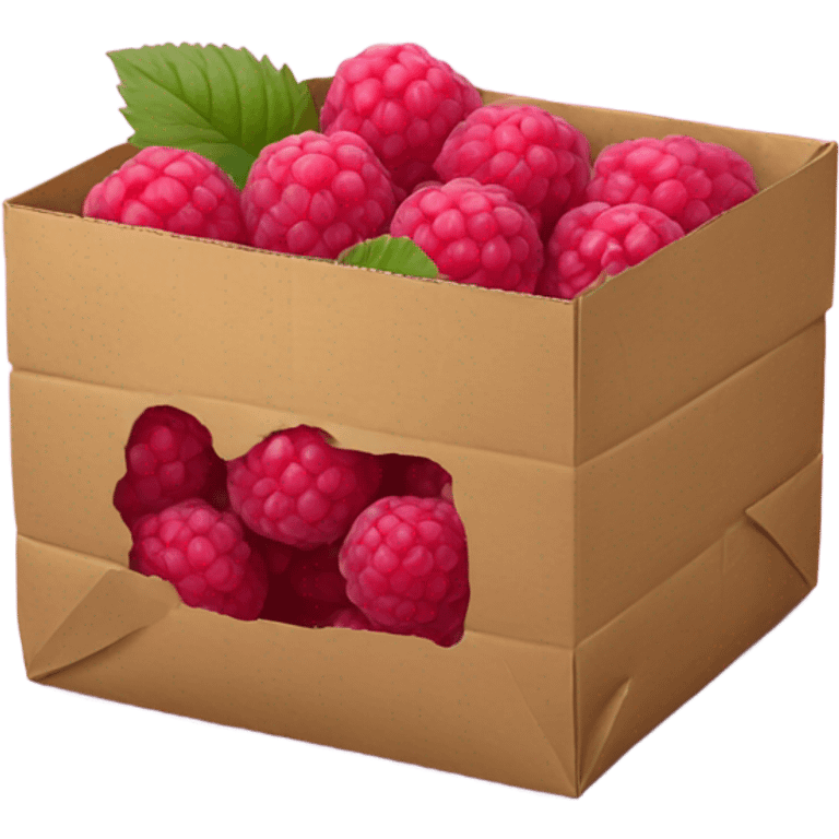 raspberries in a package  emoji