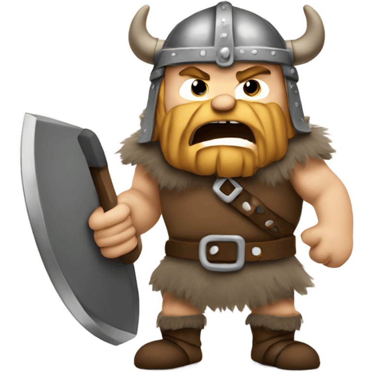 Angry Viking With hammer  emoji