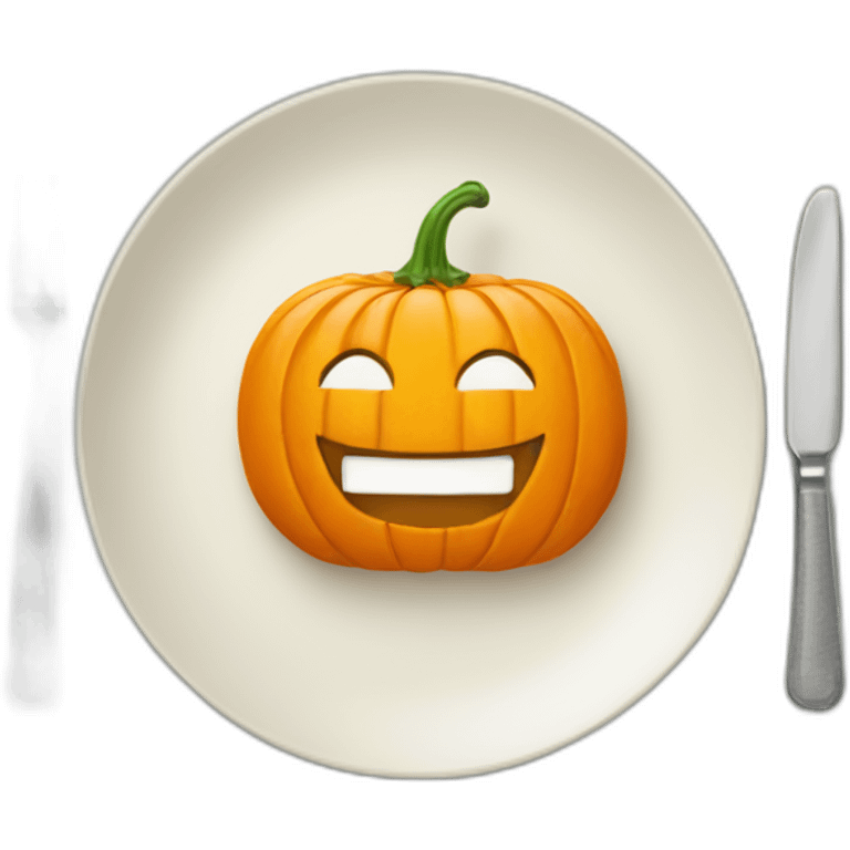 Assiette de citrouille emoji