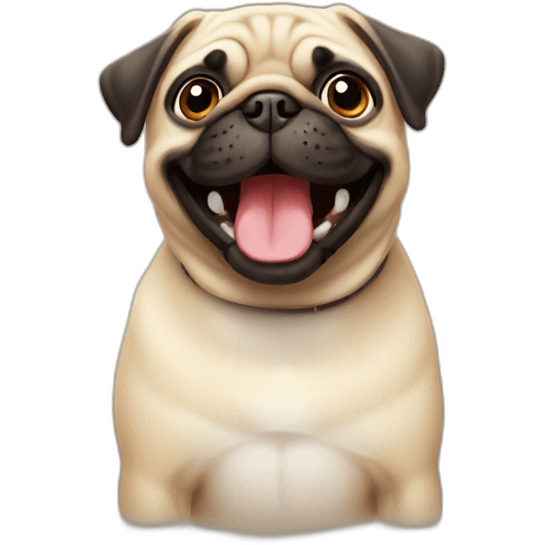 happy pug emoji