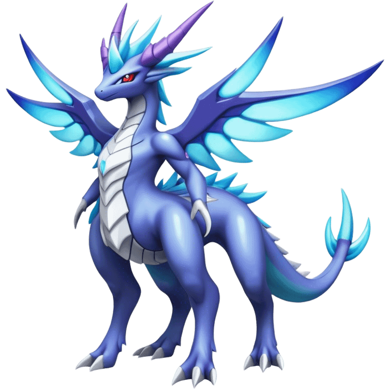  cool edgy shiny colorful godly ethereal Dialga-Suicune-Fakemon full body emoji