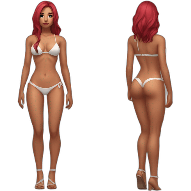 Katarina posing legs and ass in bikini sfw emoji