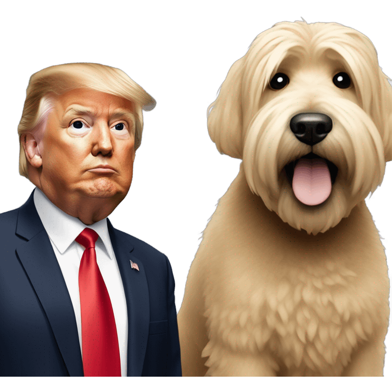 Donald trump and wheaten terrier emoji