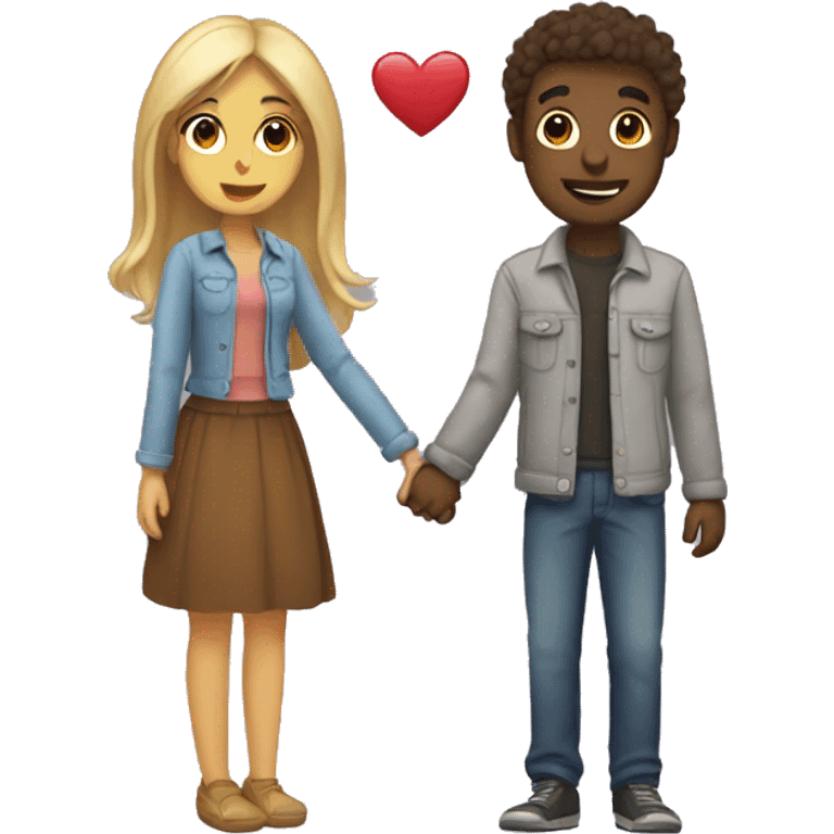 Girlfriend and boyfriend in love emoji