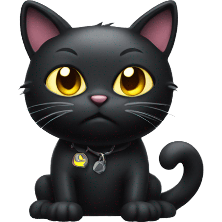 gamer black cat emoji