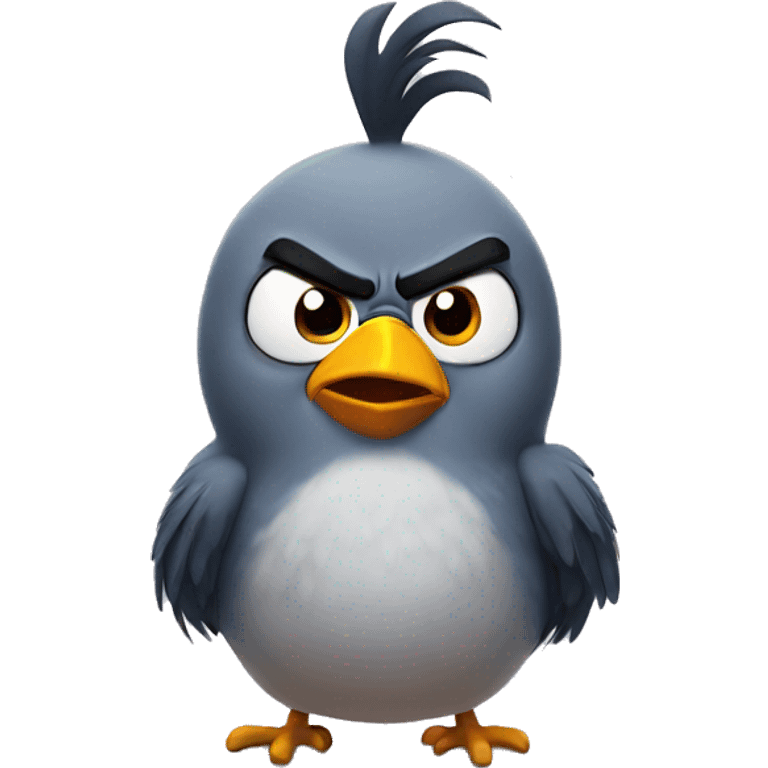 angry bird thinking emoji