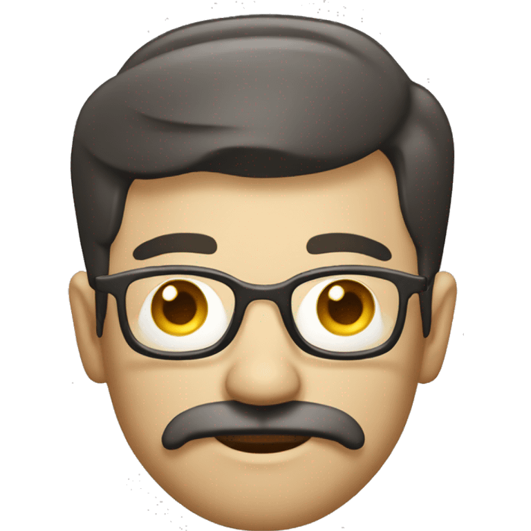 web developer withlght mustache emoji