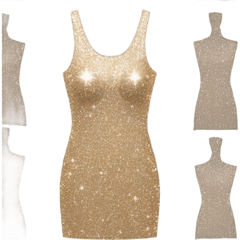 sparkly short bodycon dress on hanger emoji