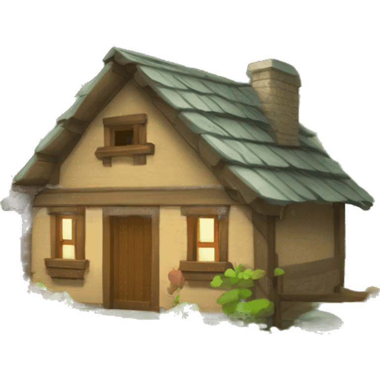 Casita con bosque alrededor  emoji