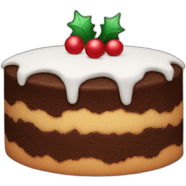 Christmas cake emoji