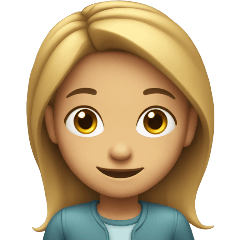 smiling girl looking at viewer emoji