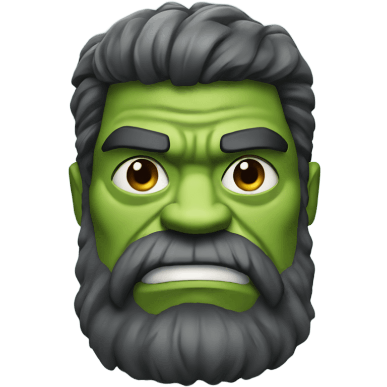 Hulk with a beard  emoji