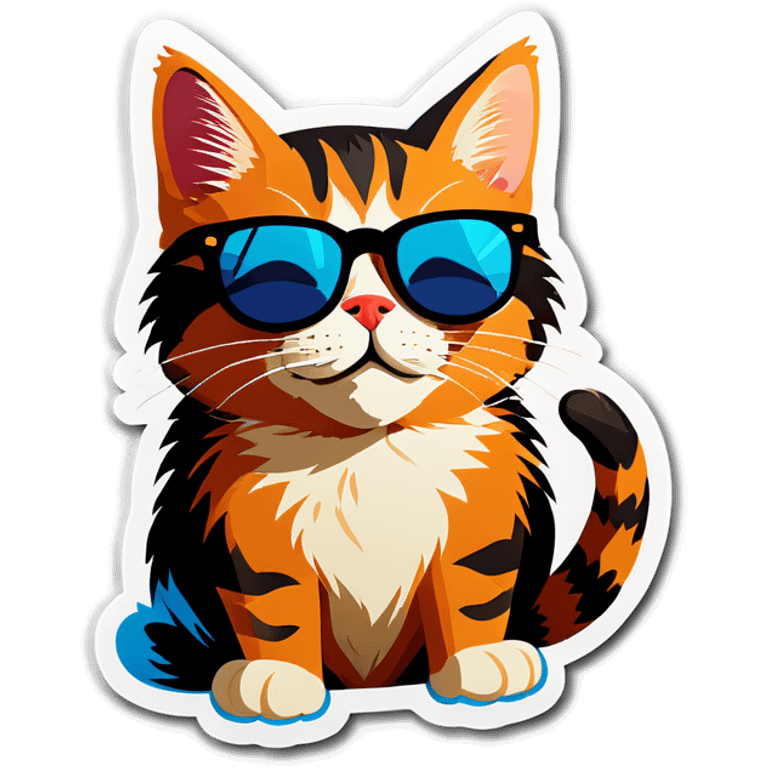 Cat with sunglasses emoji