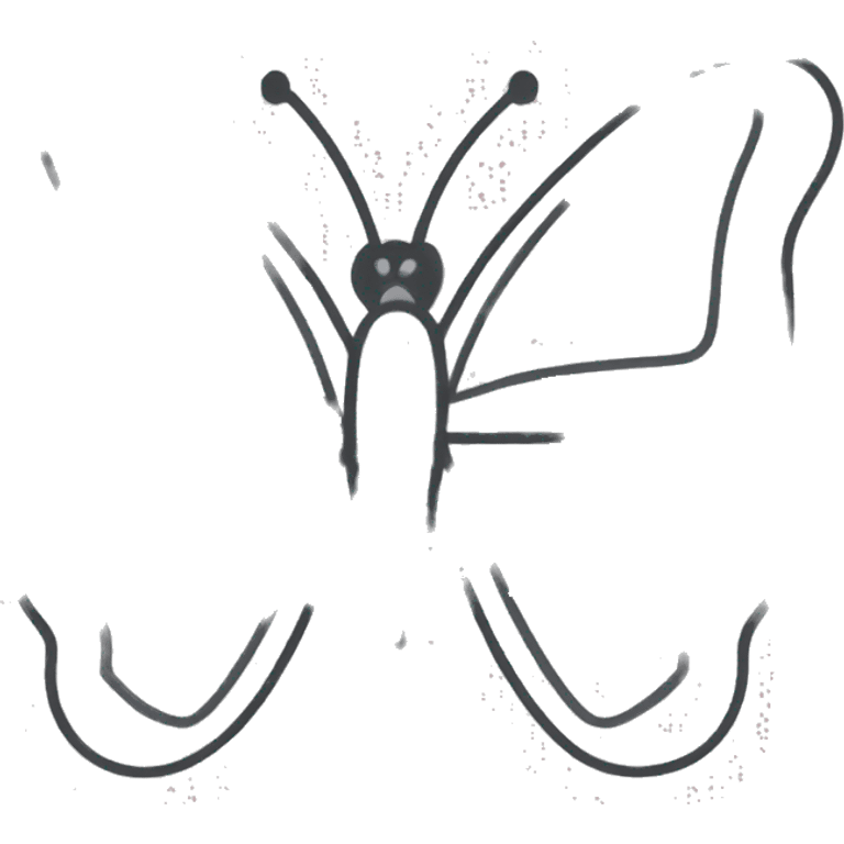 Hex code #7534ff as the outline for a butterfly, no solid colour other than the outline emoji