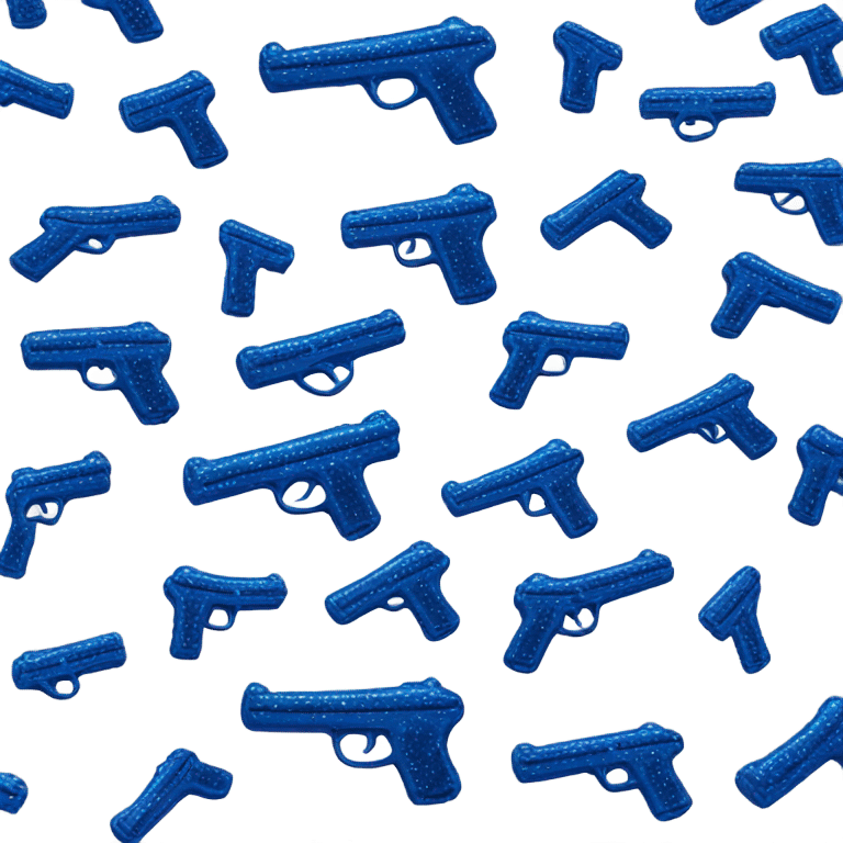 blue sparkly gun emoji