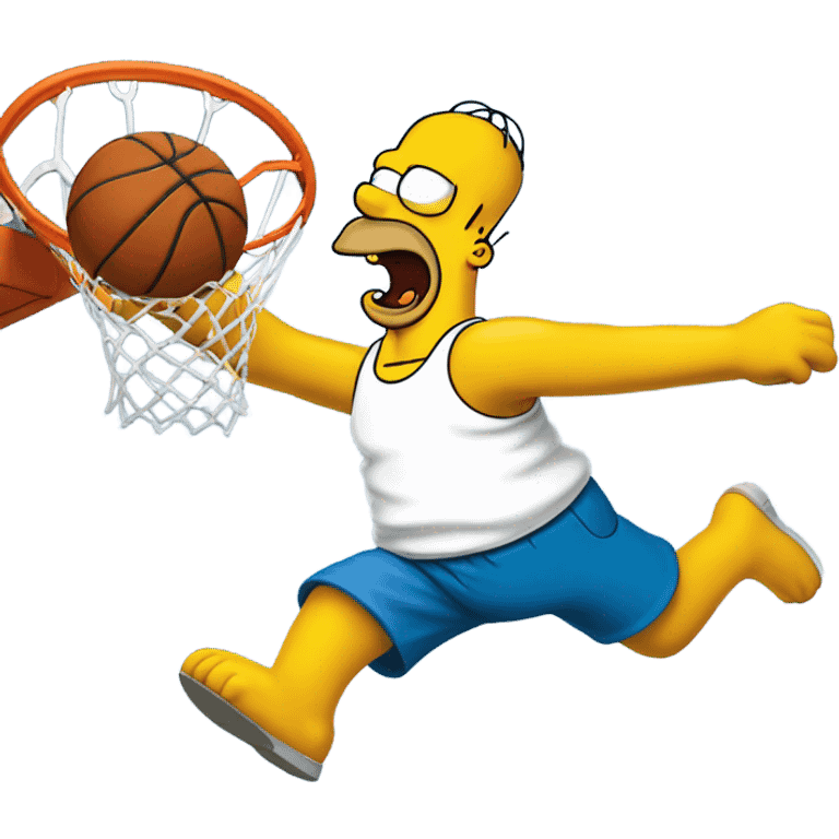 Homer Simpson dunking emoji