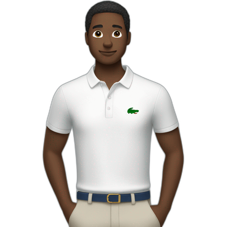 Black guy using lacoste emoji