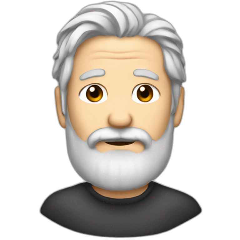 dog ear silver haired guy with beard emoji