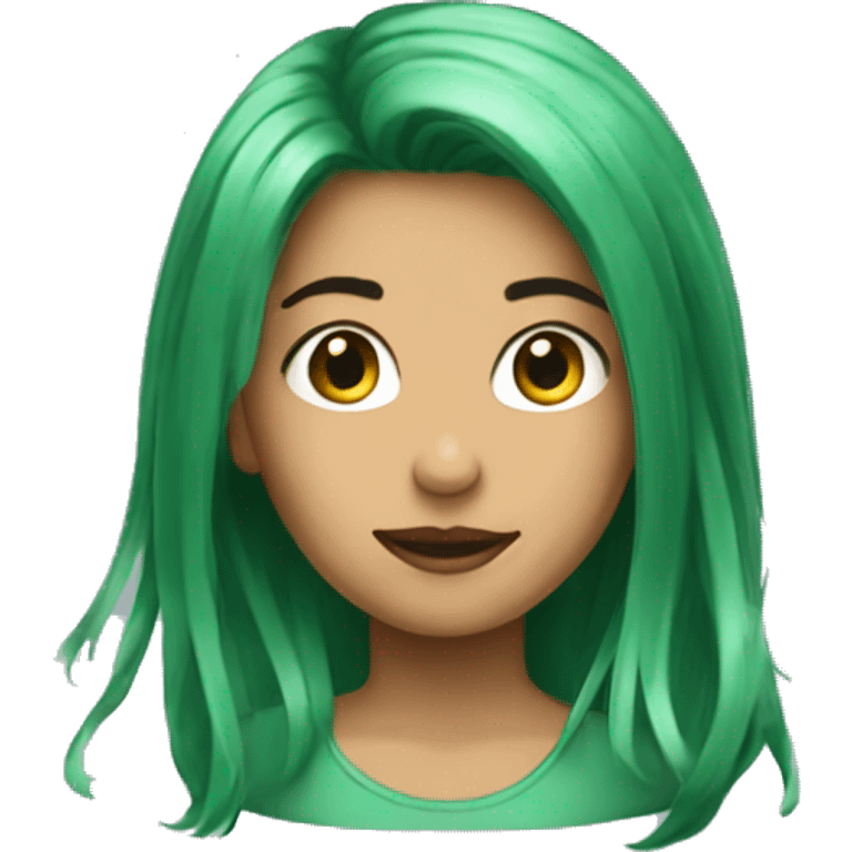 green hair girk emoji