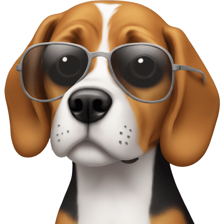 Beagle dog with sunglasses  emoji