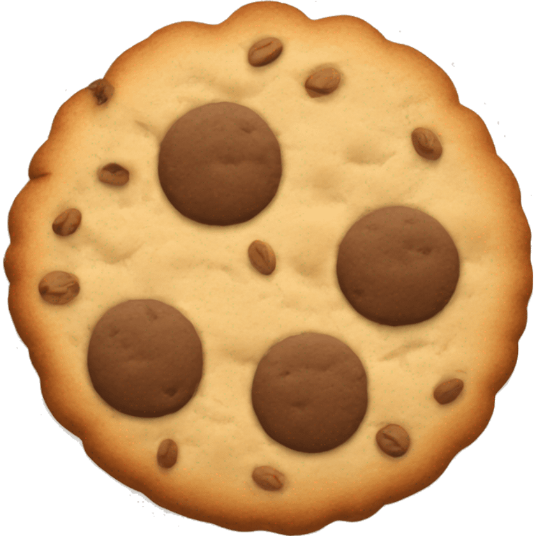 Draw a cookie with an oat.  emoji