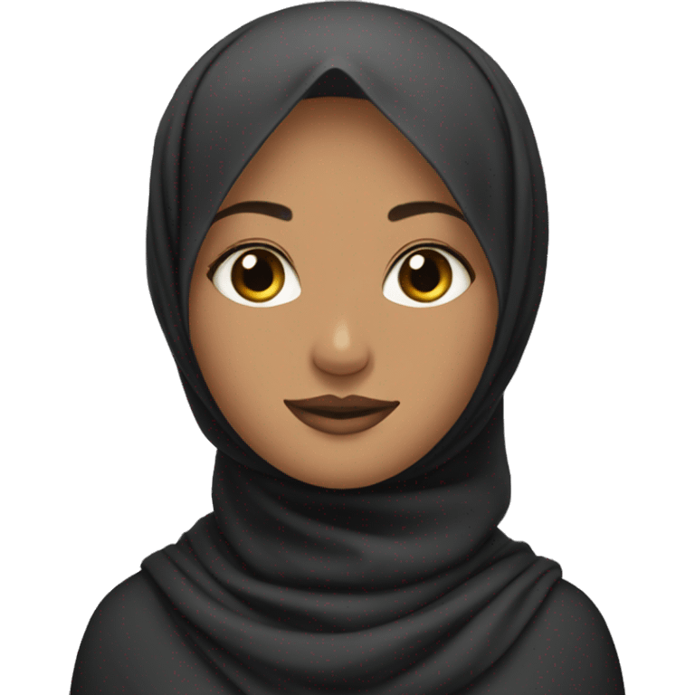 One hijabi, and 2 black-haired girls emoji