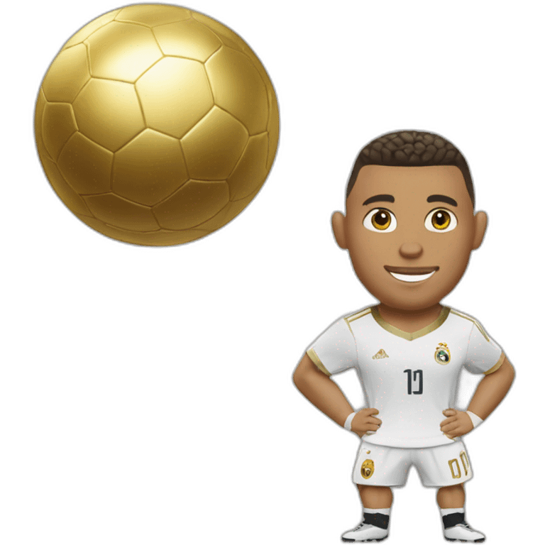 Ronaldo avec le ballon d'or emoji