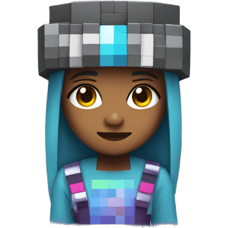 Girl with Minecraft costume emoji