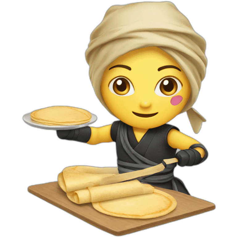 ninja-making-crepes emoji