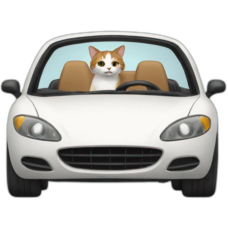 Cat driving a car emoji