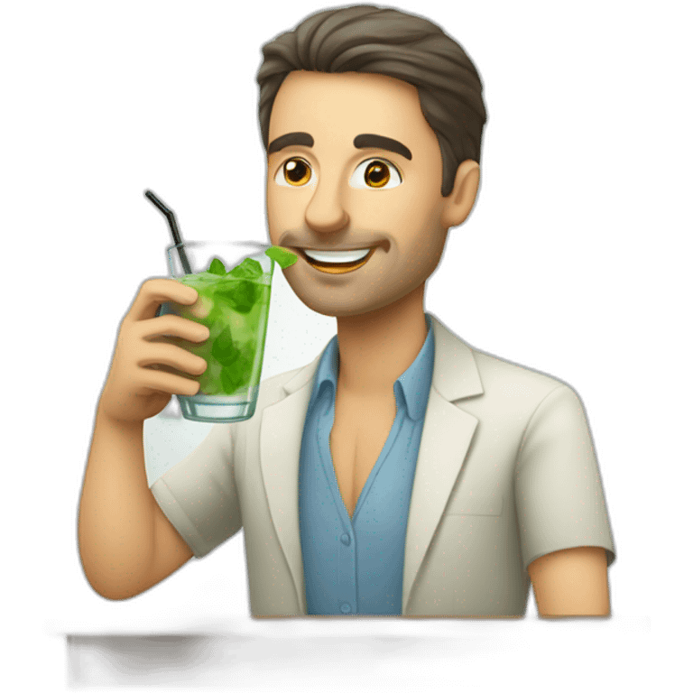 white teacher drinking mojito emoji