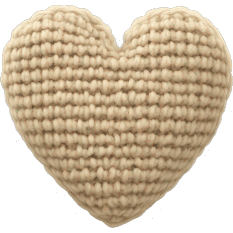 beige knitted heart emoji