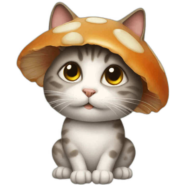 Cat-with-mushroom emoji