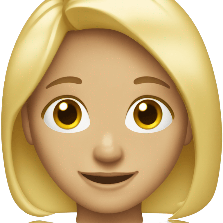 smiling girl with blonde hair emoji