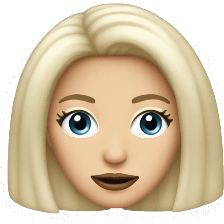 Lady Gaga emoji head.  emoji