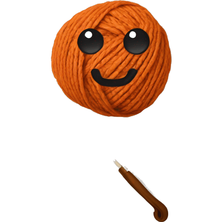 crochet yarn and hook emoji